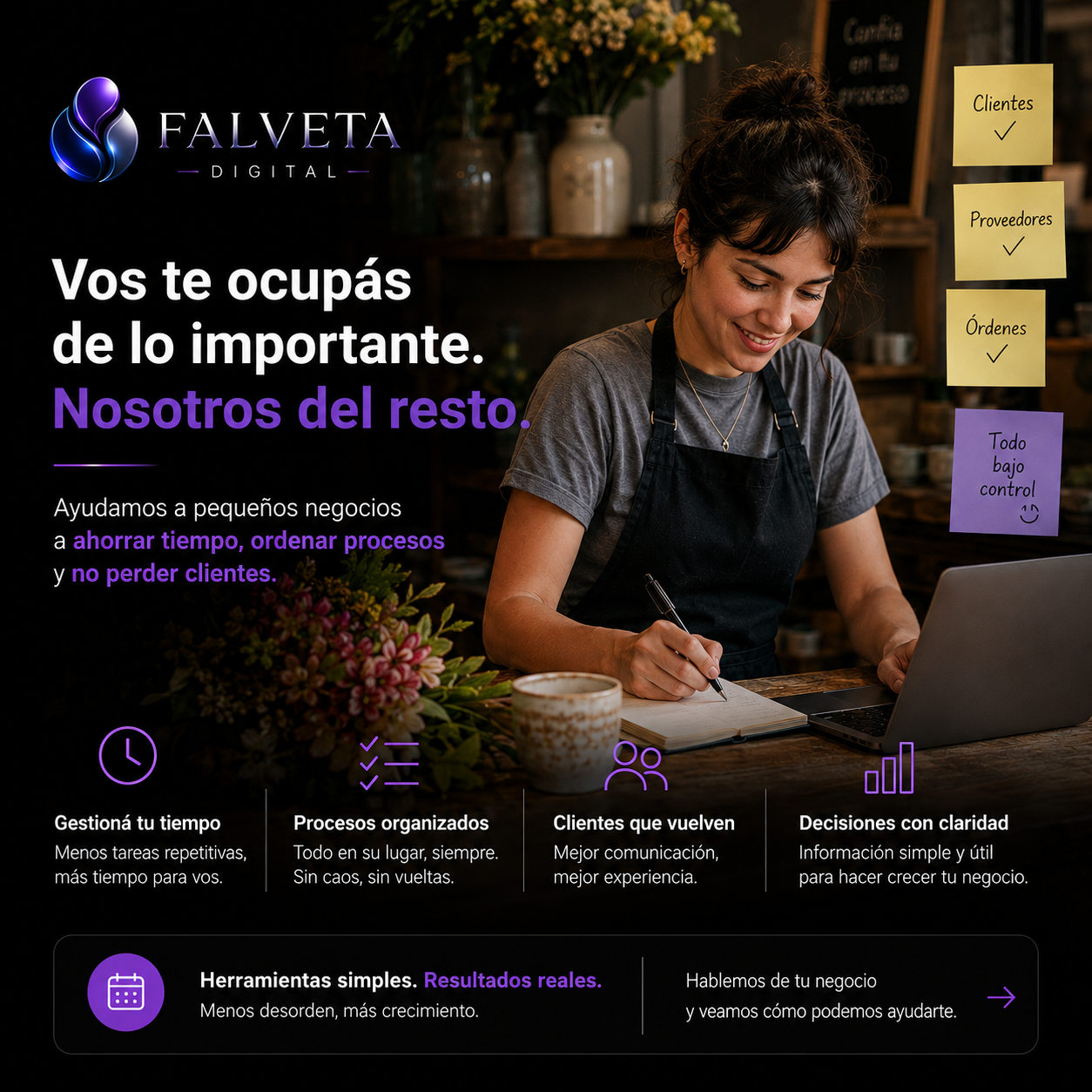 Automatización para gastronomía y emprendimientos con Falveta