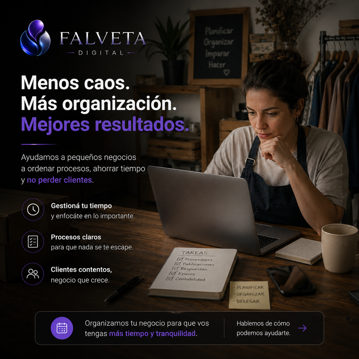 Automatización para emprendedoras y retail con Falveta
