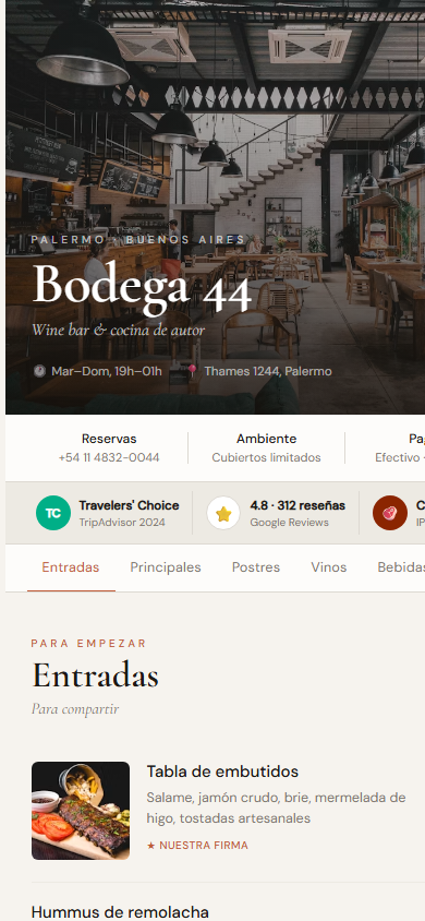 Demo menú digital Bodega 44